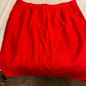 Red midi skirt